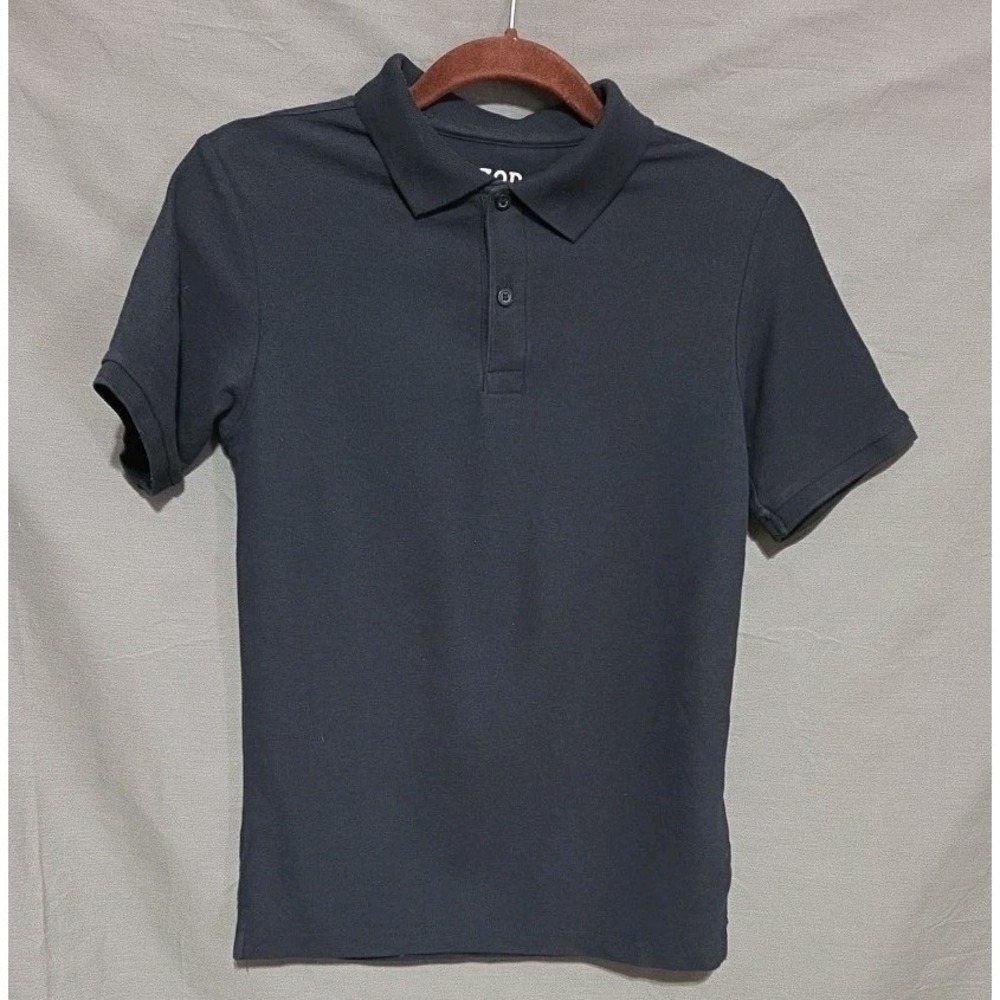 Boy's Izod Navy Blue School Uniform Short Sleeve Polo Size L 14/16